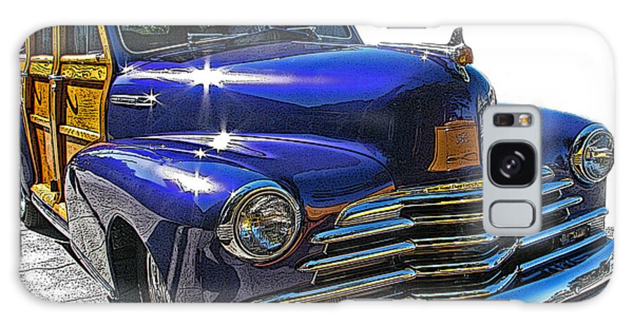 Purple Chevrolet Woody Galaxy Case featuring the photograph Purple Chevrolet Woody by Samuel Sheats
