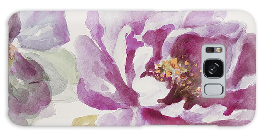 Pink Galaxy Case featuring the painting Purple Floral Delicate by Lanie Loreth