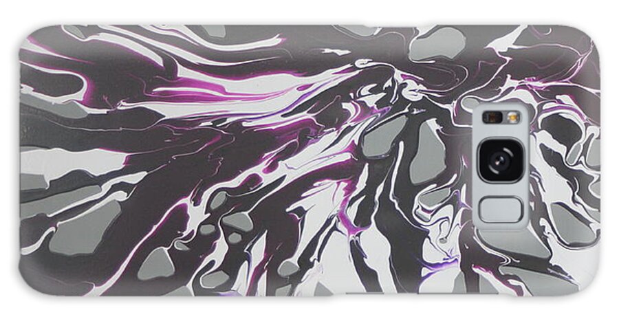 Abstract Galaxy Case featuring the painting Purple Velocity by Madeleine Arnett
