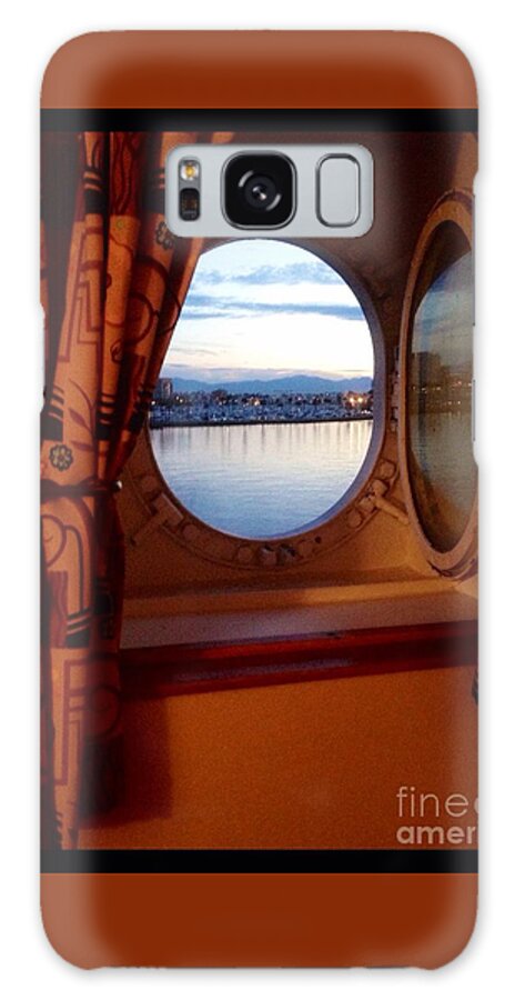 Cruise Ship Galaxy Case featuring the photograph Queen Mary Starboard Port View by Susan Garren