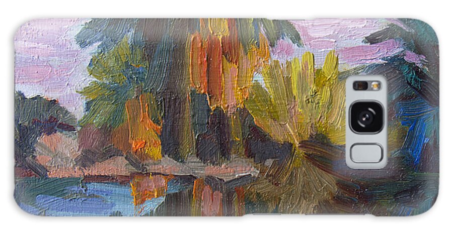Water Galaxy Case featuring the painting Quiet Reflections by Diane McClary