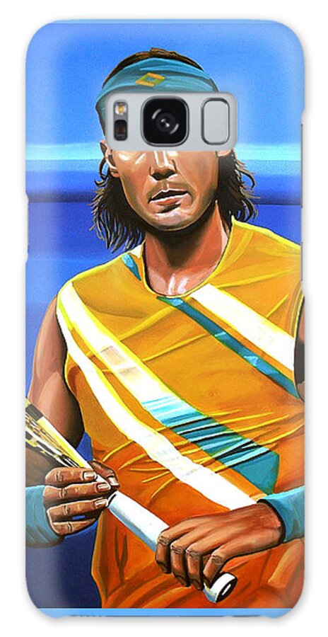 Rafael Nadal Galaxy Case featuring the painting Rafael Nadal by Paul Meijering