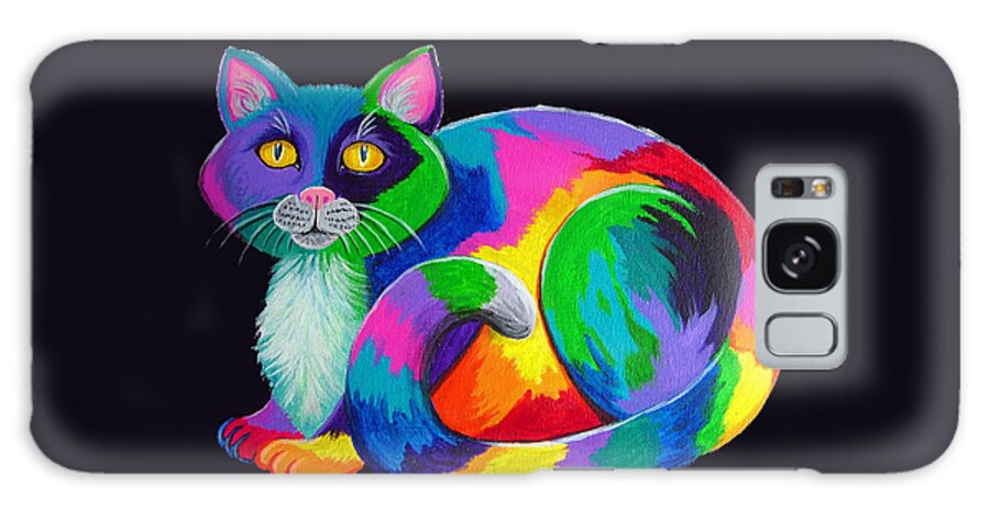 Art Galaxy S8 Case featuring the painting Rainbow Calico by Nick Gustafson