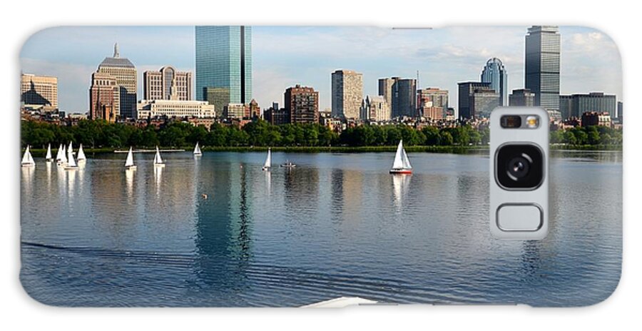 Boston Galaxy Case featuring the photograph Rainbow Duck boat on the Charles by Toby McGuire