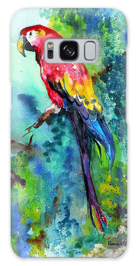 Rainbow On The Fly Galaxy Case featuring the painting Rainbow on the Fly by Pamela Shearer