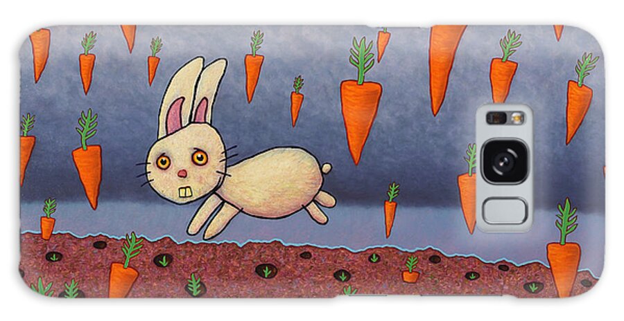 Bunny Galaxy Case featuring the painting Raining Carrots by James W Johnson