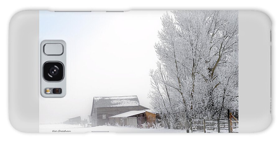 Barn Galaxy Case featuring the photograph Ranch in Frozen Fog by Kae Cheatham
