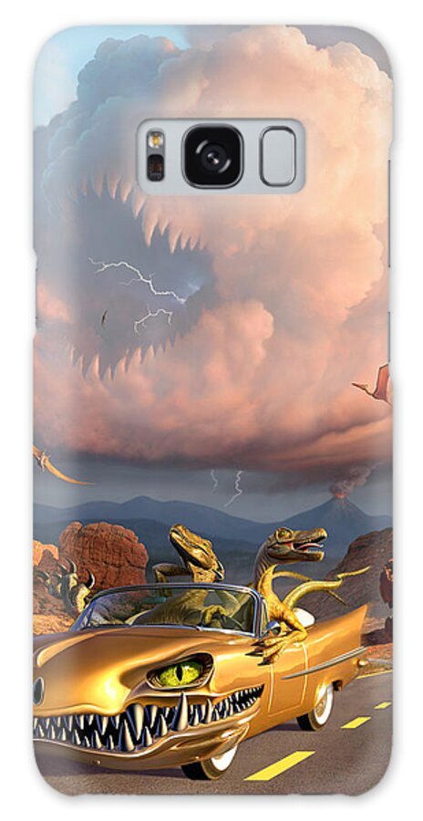 Dinosaurs Galaxy Case featuring the digital art Rapt Patrol by Jerry LoFaro