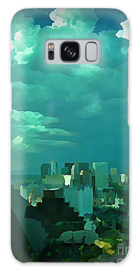 Rare Clouds Over Vegas Galaxy Case featuring the painting Rare Clouds Over Vegas by John Malone