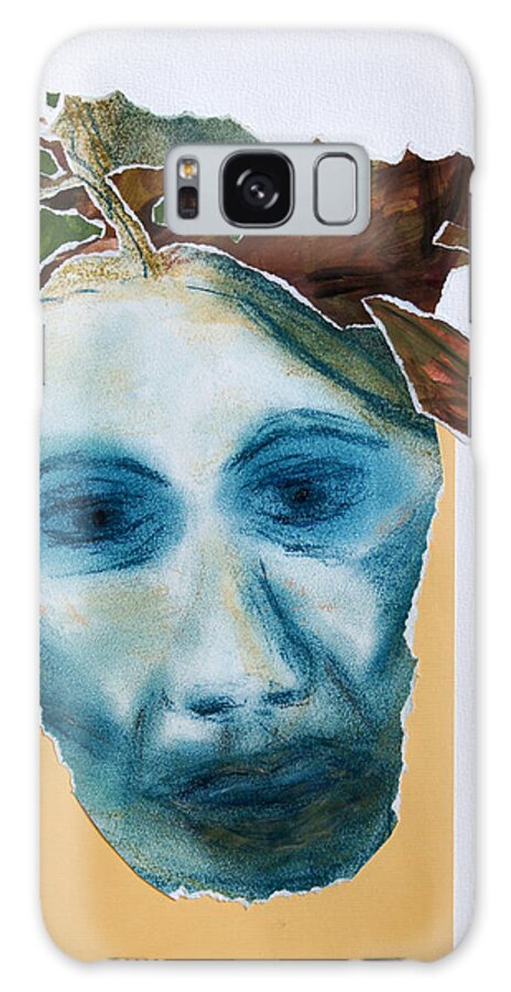 Collage Galaxy Case featuring the mixed media Rather Sad But Dreaming by Jolly Van der Velden