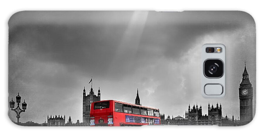 Bell Galaxy Case featuring the photograph Red Bus by Svetlana Sewell