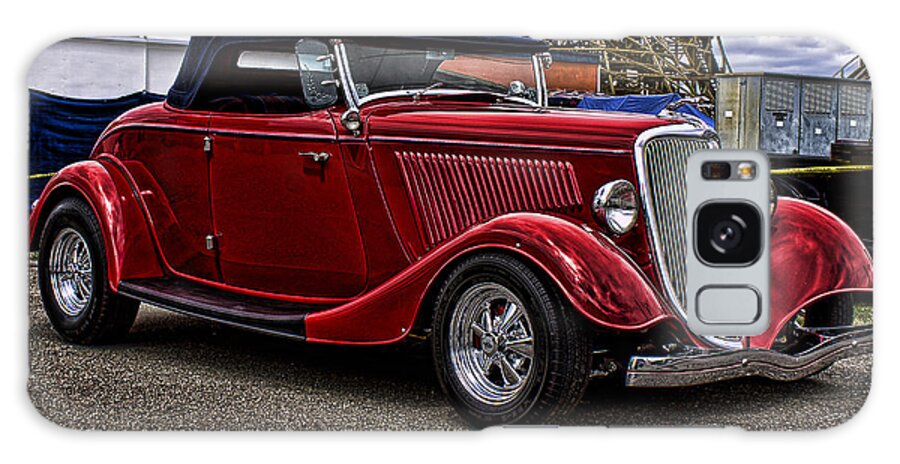 Hot Rod Galaxy Case featuring the photograph Red Cabrolet by Ron Roberts