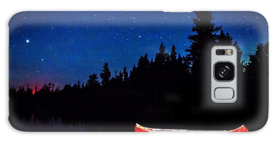Red Canoe Galaxy S8 Case featuring the photograph Red Canoe by Lori Dobbs