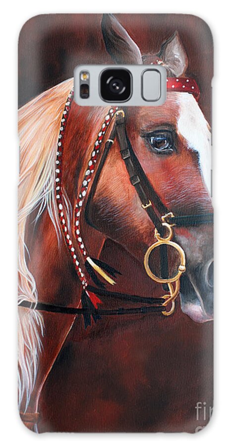 Tennessee Walking Horse Galaxy Case featuring the painting Red by Debbie Hart