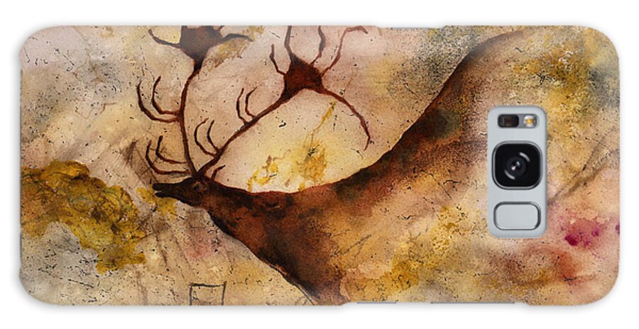 Cave Galaxy Case featuring the painting Red Deer by Hailey E Herrera