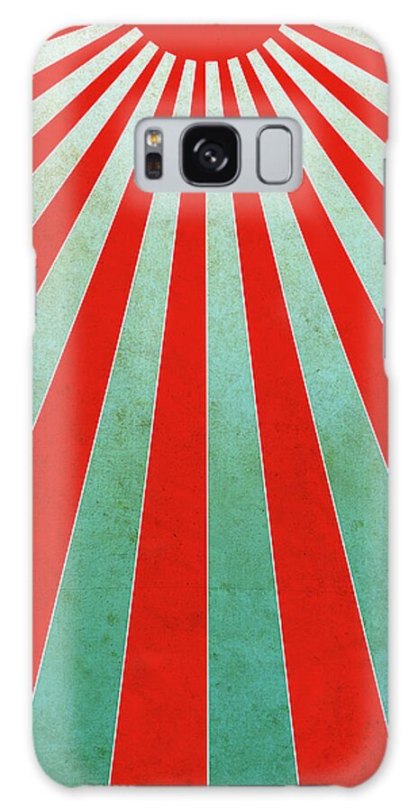 Painted Image Galaxy Case featuring the digital art Red Sunbeams Illustration by Malte Mueller