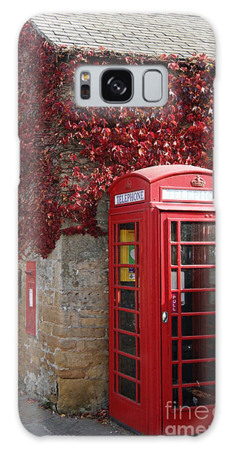 Telephone Box Galaxy Case featuring the photograph Red Telephone Box by David Birchall
