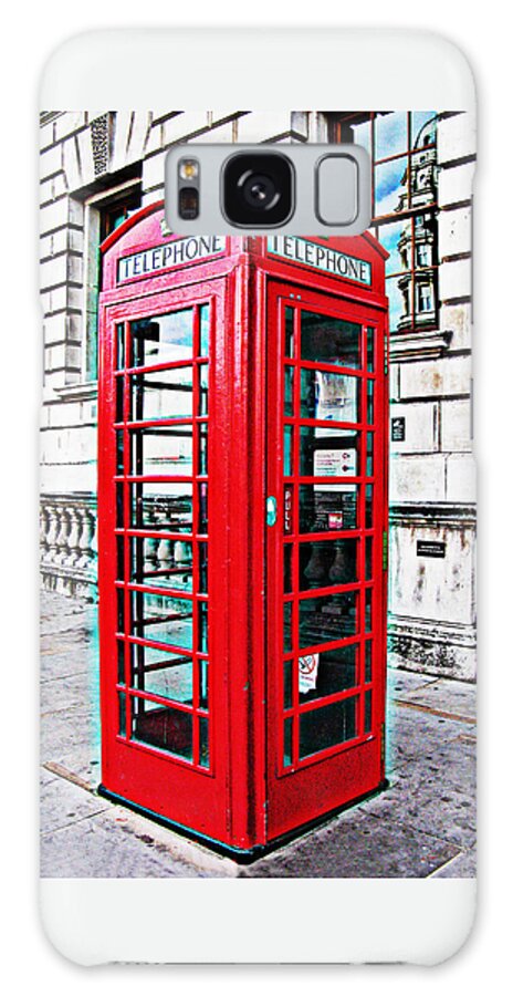 Telephone Box Galaxy S8 Case featuring the photograph Red telephone box call box in London by Tom Conway