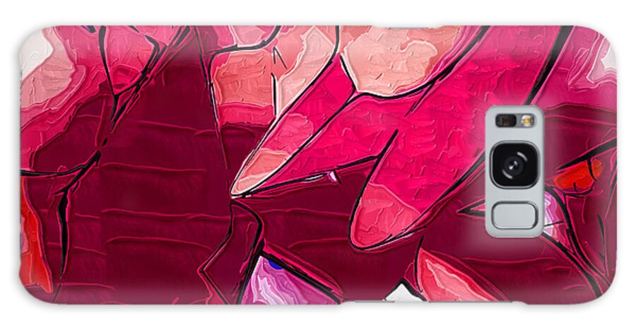 Abstract Galaxy Case featuring the painting Red Tubes by Kirt Tisdale