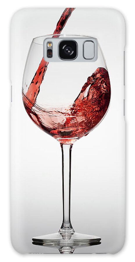 Alcohol Galaxy Case featuring the photograph Red Wine Being Poured Into A Glass by Dual Dual