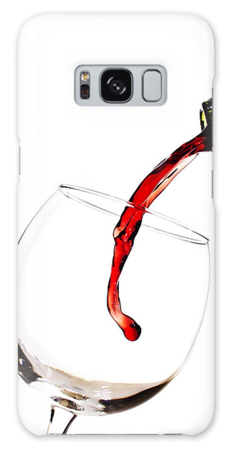 Wine Poured Into Glass Galaxy Case featuring the photograph Red Wine Poured into Wineglass by Dustin K Ryan