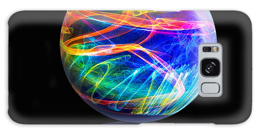 3d Art Galaxy Case featuring the digital art Reflected Flame Globe by Rick Wicker