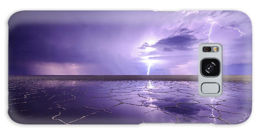 Utah Galaxy Case featuring the photograph Bonneville Salt Flats Reflecting Storm by Dustin LeFevre