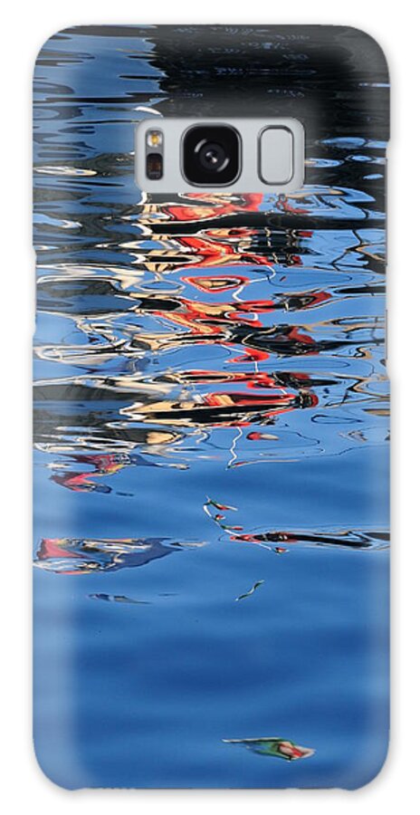 Water Reflections Red Galaxy Case featuring the photograph Reflections in red by Susie Rieple