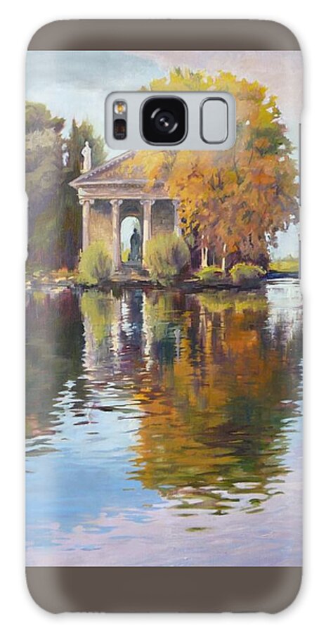 Lake Galaxy Case featuring the painting Reflections of the Past by Sharon Weaver