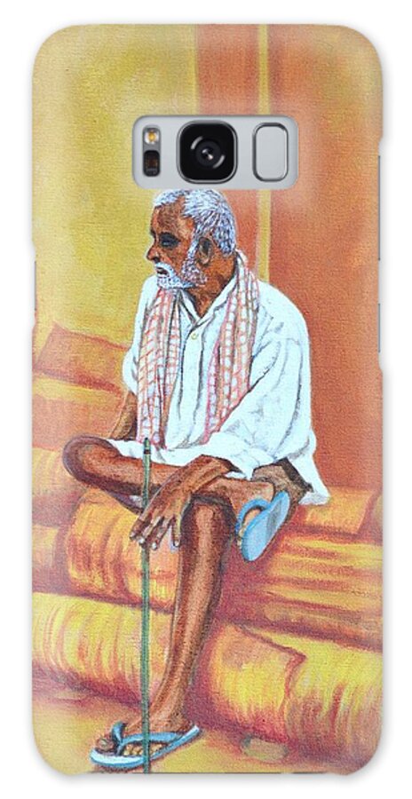 Usha Galaxy S8 Case featuring the painting Reminiscing by Usha Shantharam