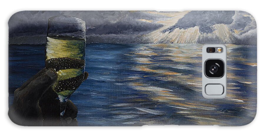  Sea Galaxy Case featuring the painting Reprieve by Davend Dom