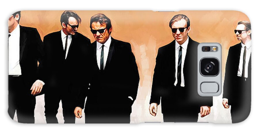 Reservoir Dogs Paintings Galaxy Case featuring the painting Reservoir Dogs Movie Artwork 1 by Sheraz A