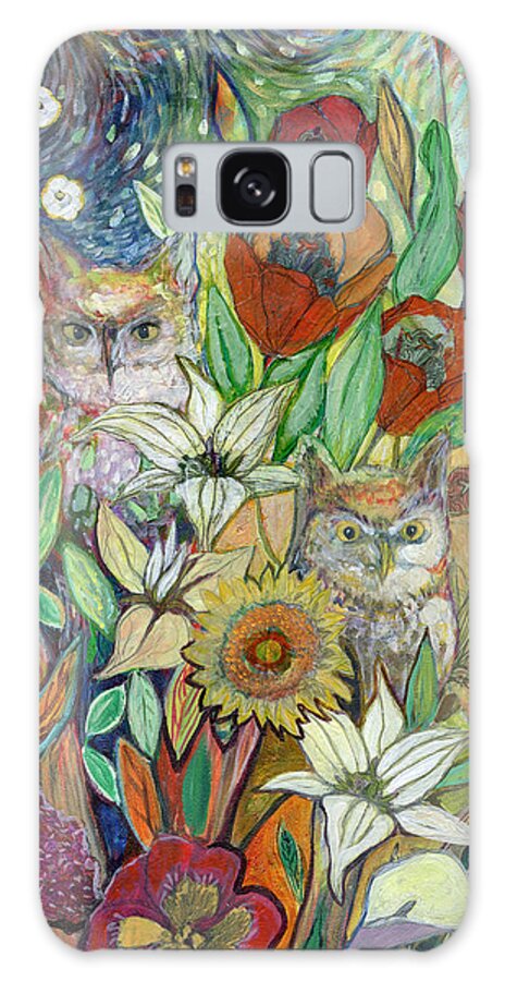 Owl Galaxy Case featuring the painting Returning Home to Roost by Jennifer Lommers