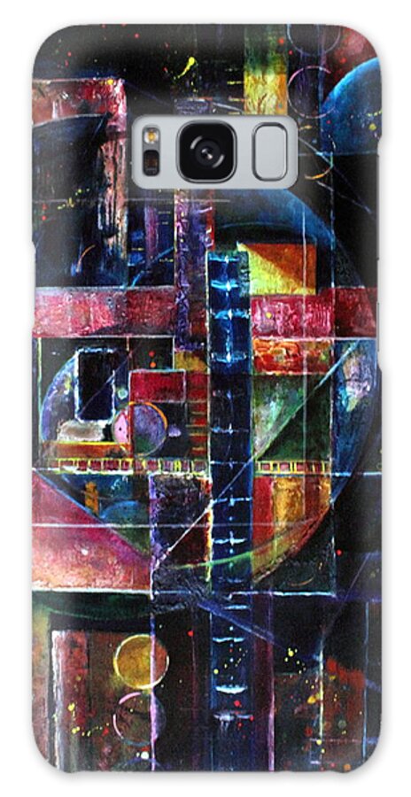 Geometric Galaxy S8 Case featuring the painting Reverberate by Mary C Farrenkopf