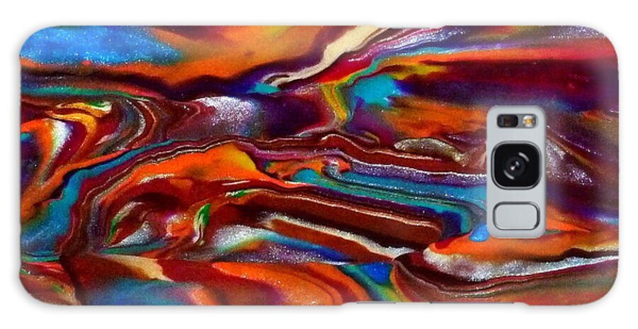 Abstract Galaxy Case featuring the mixed media Rhapsody by Deborah Stanley