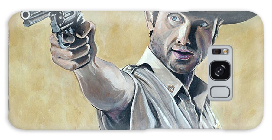 The Walking Dead Galaxy Case featuring the painting Rick Grimes by Tom Carlton