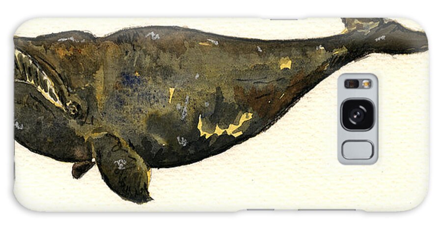 Whale Galaxy Case featuring the painting Right Whale by Juan Bosco