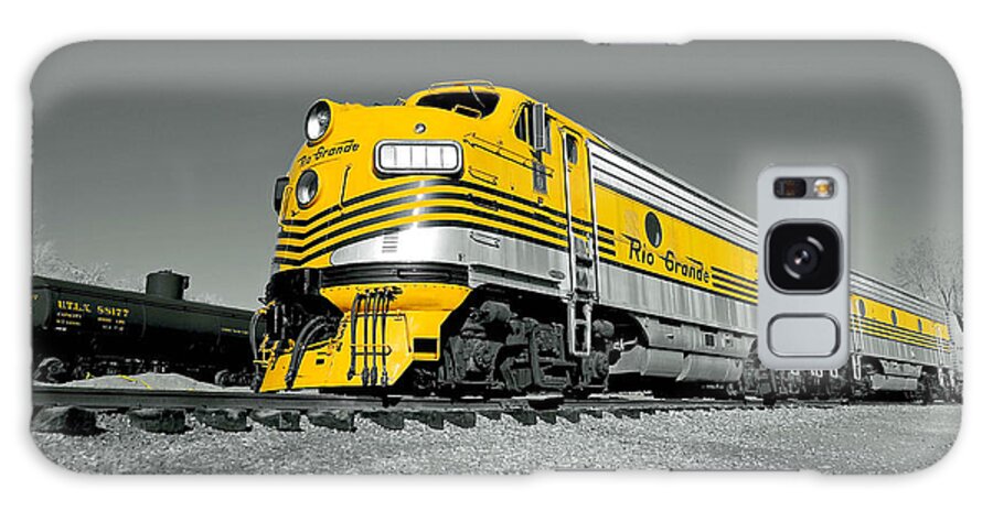 Rio Grande Galaxy Case featuring the photograph Rio Grande Engine in Yellow by Dawn Key