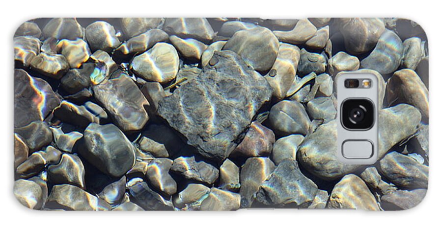 Rocks Galaxy Case featuring the photograph River Rocks One by Chris Thomas