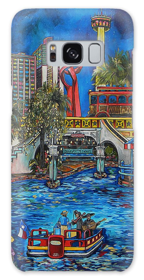 San Antonio Galaxy Case featuring the painting Riverwalk View by Patti Schermerhorn