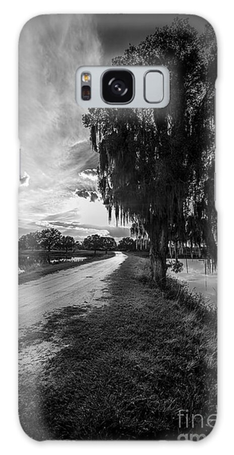 Lakeland Park Galaxy Case featuring the photograph Road Into The Light-bw by Marvin Spates