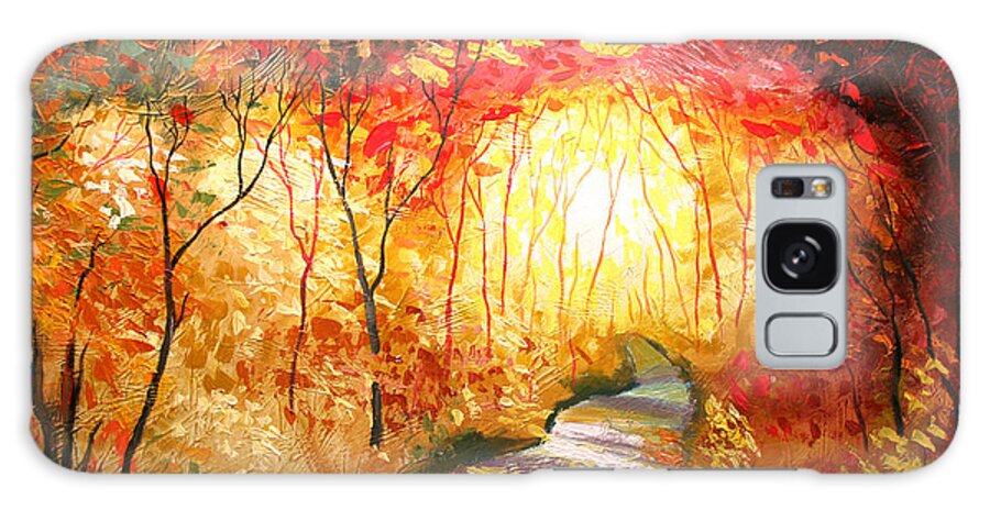 Love Paintings Galaxy Case featuring the painting Road to the Sun by Leon Zernitsky