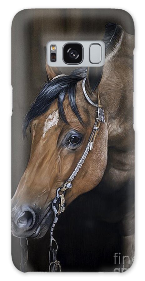 Equine Drawing Galaxy Case featuring the pastel Roanie by Joni Beinborn