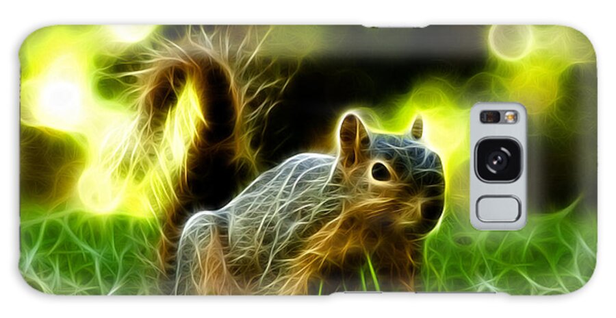 Robbie The Squirrel Galaxy Case featuring the digital art Robbie the Squirrel - 7376 - F by James Ahn