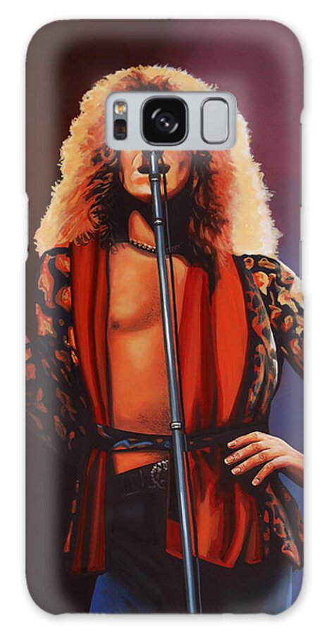 Robert Plant Galaxy Case featuring the painting Robert Plant 2 by Paul Meijering