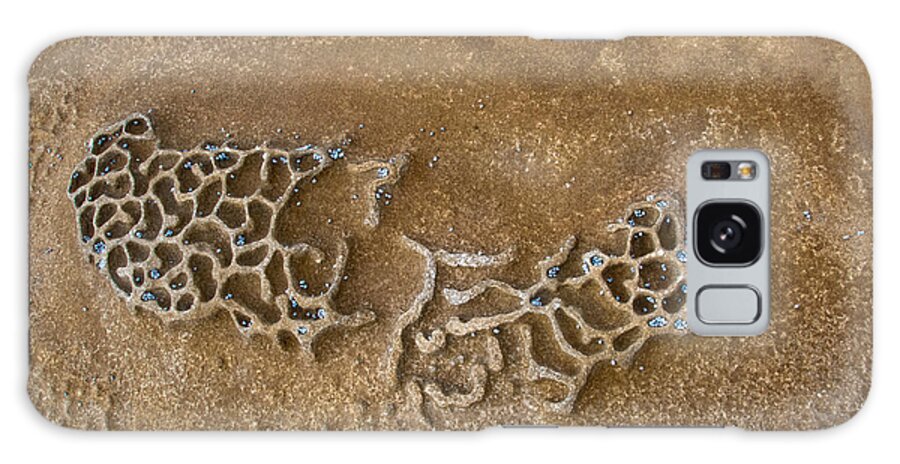 Rock Art Galaxy Case featuring the photograph Rock Pool Art E by Peter Kneen