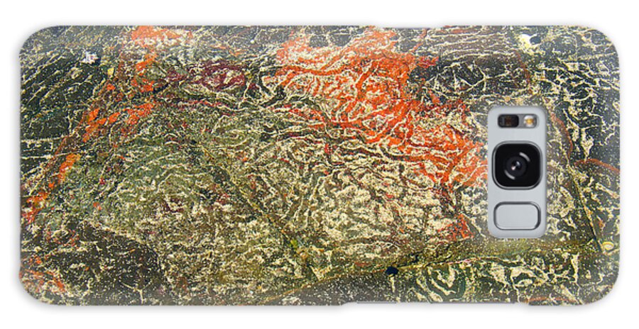 Rock Art Galaxy Case featuring the photograph Rock Pool Art L by Peter Kneen
