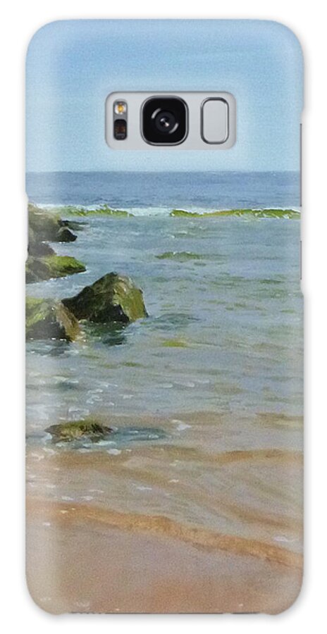 Painting Galaxy Case featuring the painting Rocks and shallows by Ellen Paull