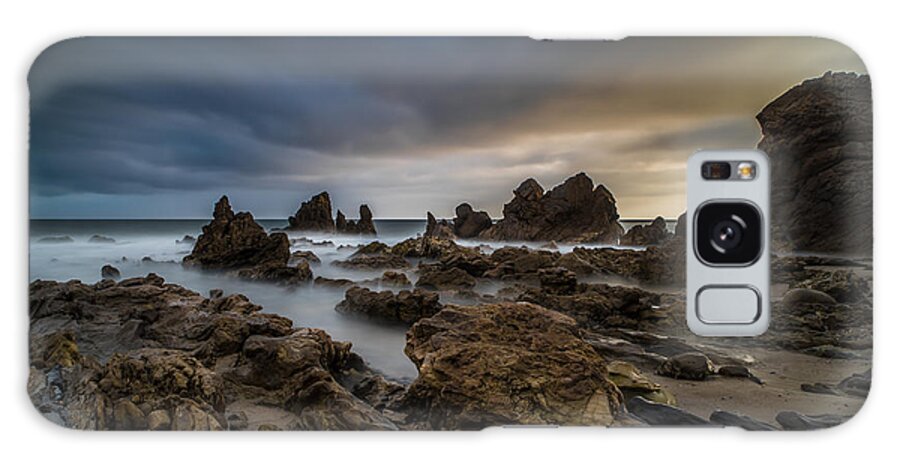 Corona Del Mar Galaxy Case featuring the photograph Rocky Southern California Beach 4 by Larry Marshall