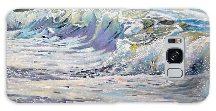 Wave Galaxy Case featuring the painting Rolling On by Arie Van der Wijst